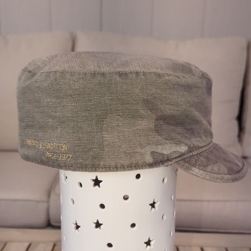 Y2K AEO REVERSIBLE Military Cadet Hat - Camo/Tan - Two Hats In One! - Picture 2 of 12